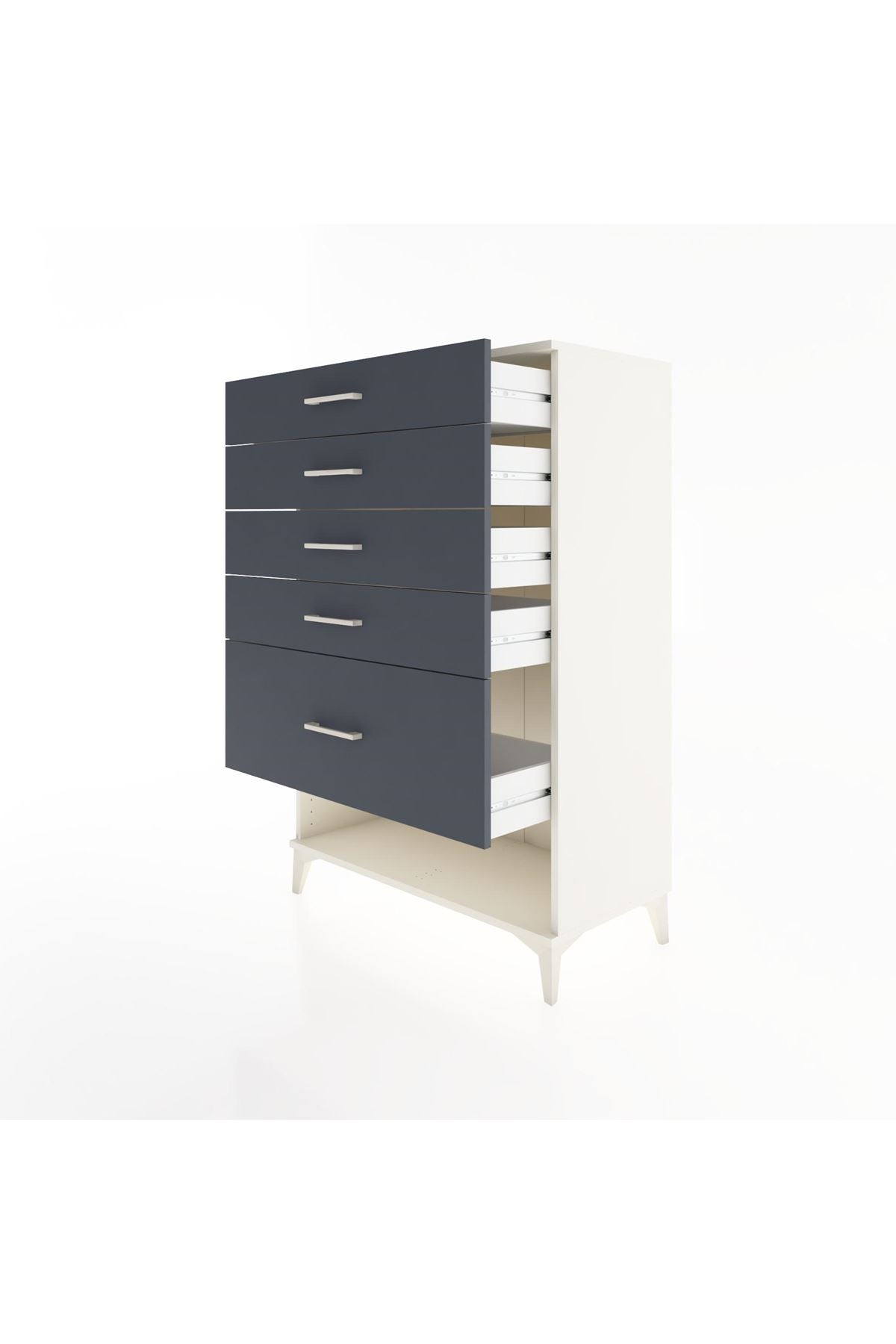 Hyperion Dolap 5 Çekmeceli 88x44x134 Aytaşı-Antrasit