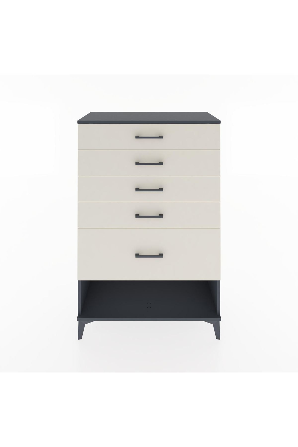 Hyperion Dolap 5 Çekmeceli 88x44x134 Antrasit-Aytaşı