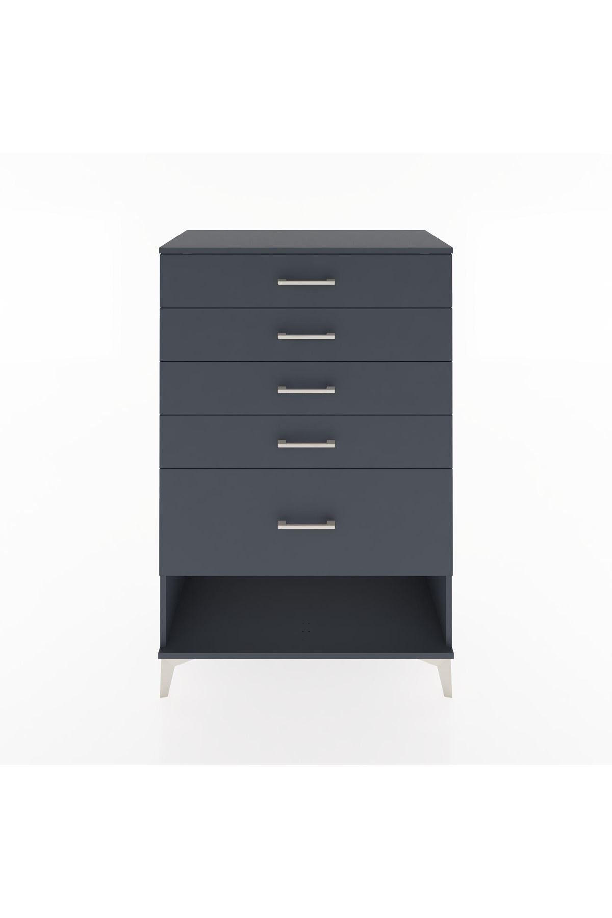Hyperion Dolap 5 Çekmeceli 88x44x134 Antrasit-Antrasit