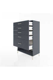 Hyperion Dolap 5 Çekmeceli 88x44x134 Antrasit-Antrasit
