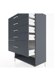 Hyperion Dolap 5 Çekmeceli 88x44x134 Antrasit-Antrasit