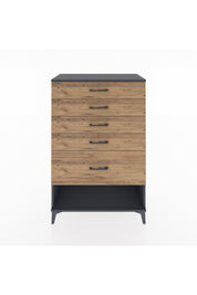Hyperion Dolap 5 Çekmeceli 88x44x134 Antrasit-Çam
