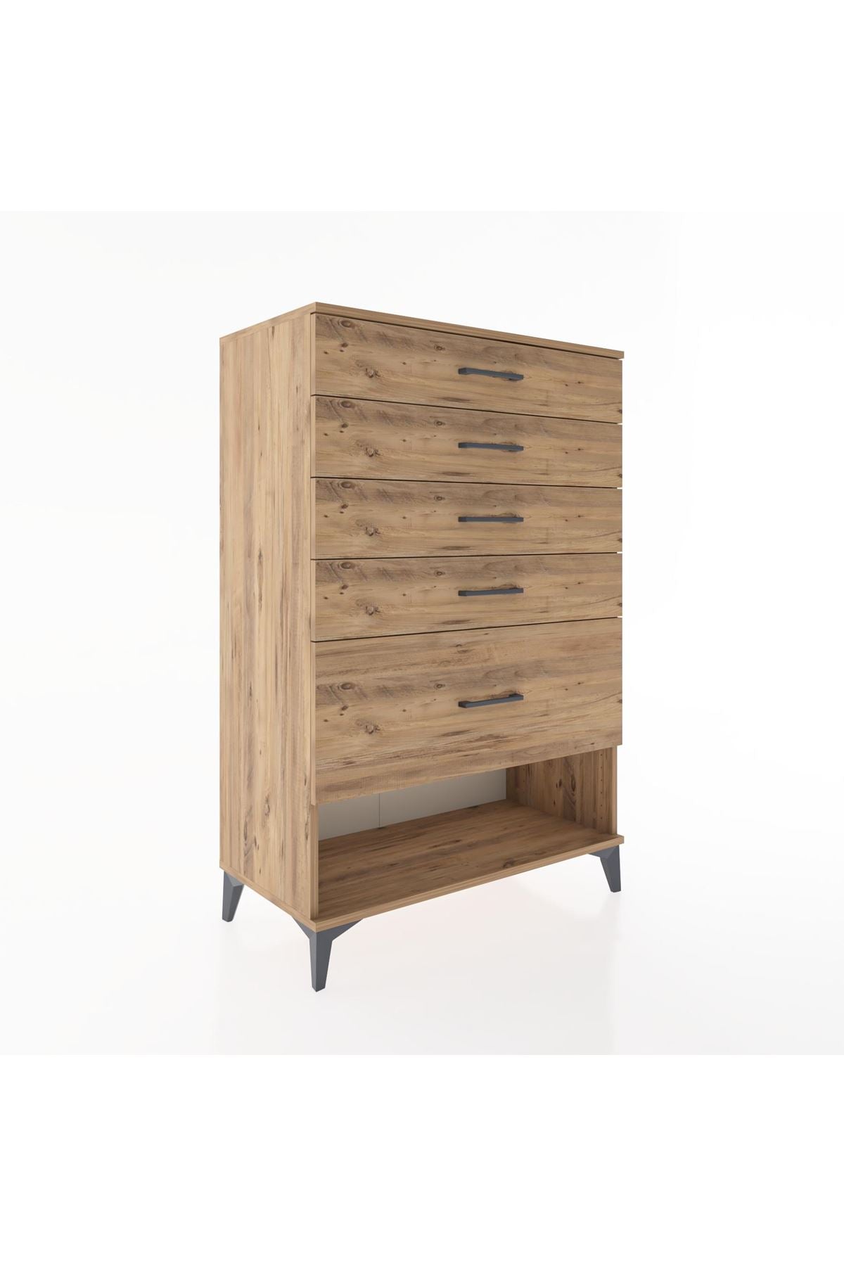 Hyperion Dolap 5 Çekmeceli 88x44x134 Çam-Çam