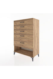 Hyperion Dolap 5 Çekmeceli 88x44x134 Çam-Çam