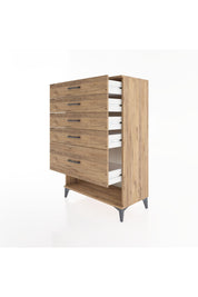 Hyperion Dolap 5 Çekmeceli 88x44x134 Çam-Çam