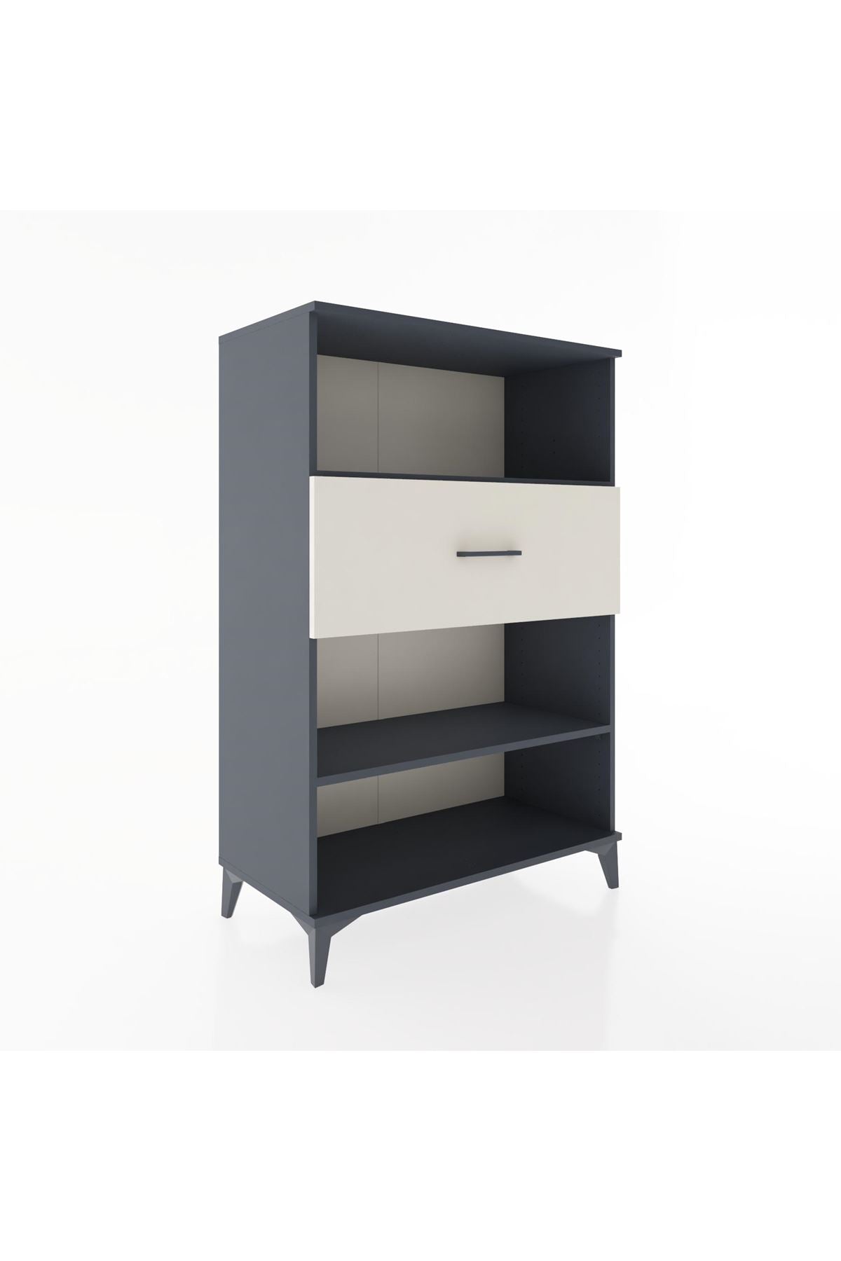 Hyperion Dolap 2 Raflı Tek Çekmeceli 88x44x134 Antrasit-Aytaşı