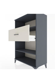 Hyperion Dolap 2 Raflı Tek Çekmeceli 88x44x134 Antrasit-Aytaşı