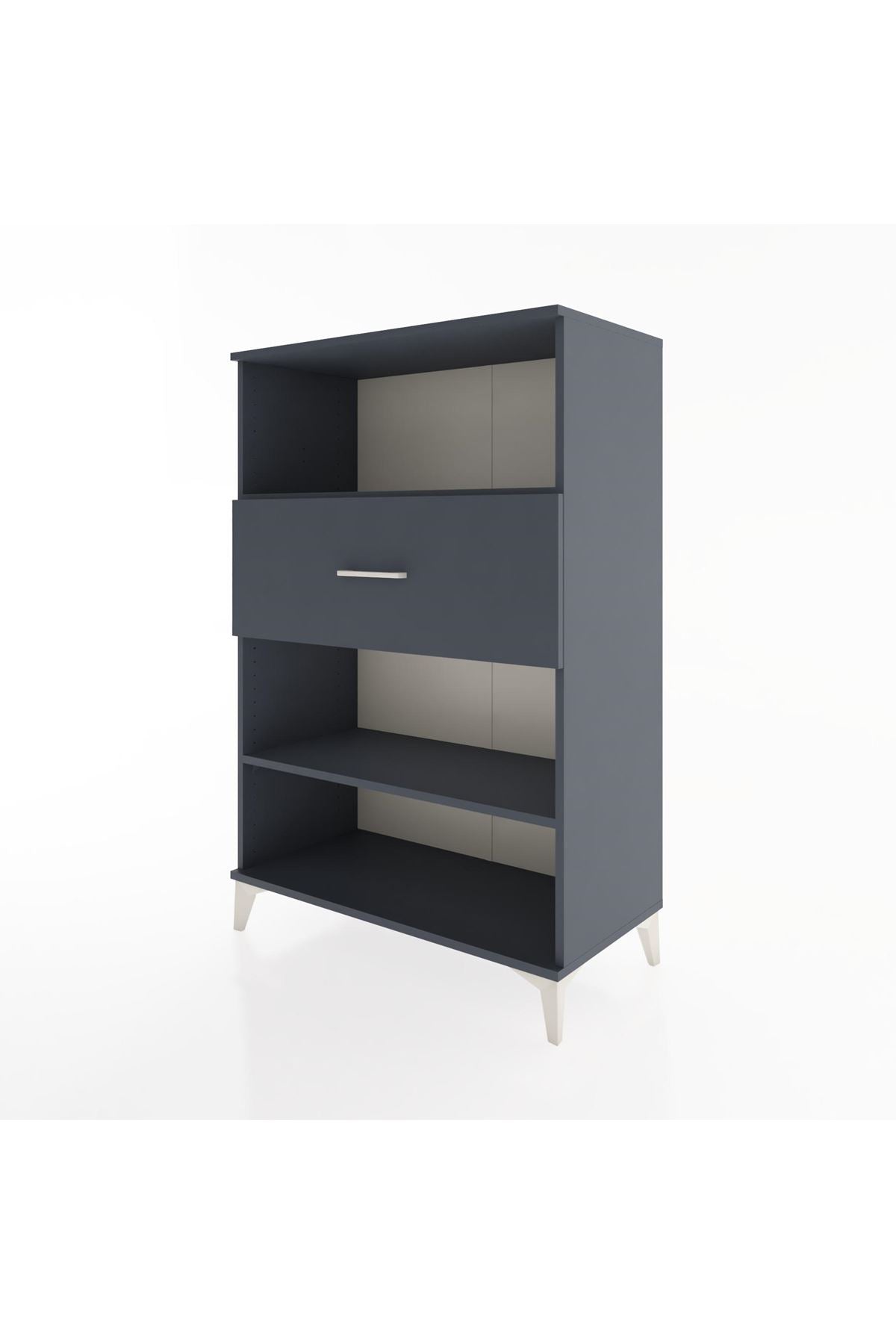 Hyperion Dolap 2 Raflı Tek Çekmeceli 88x44x134 Antrasit-Antrasit