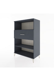 Hyperion Dolap 2 Raflı Tek Çekmeceli 88x44x134 Antrasit-Antrasit
