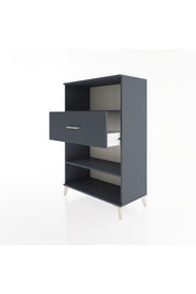 Hyperion Dolap 2 Raflı Tek Çekmeceli 88x44x134 Antrasit-Antrasit