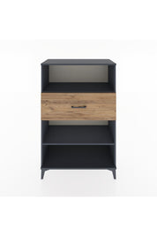 Hyperion Dolap 2 Raflı Tek Çekmeceli 88x44x134 Antrasit-Çam