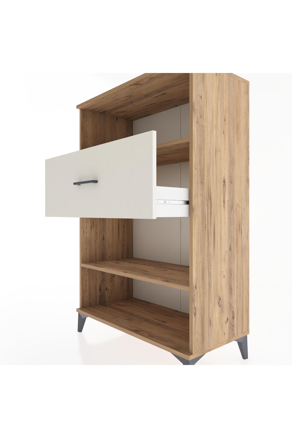 Hyperion Dolap 2 Raflı Tek Çekmeceli 88x44x134 Çam-Aytaşı