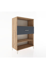 Hyperion Dolap 2 Raflı Tek Çekmeceli 88x44x134 Çam-Antrasit