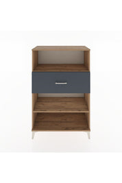 Hyperion Dolap 2 Raflı Tek Çekmeceli 88x44x134 Çam-Antrasit