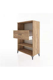 Hyperion Dolap 2 Raflı Tek Çekmeceli 88x44x134 Çam-Çam