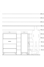 Hyperion Dolap 2 Raflı Tek Çekmeceli 88x44x134 Çam-Çam