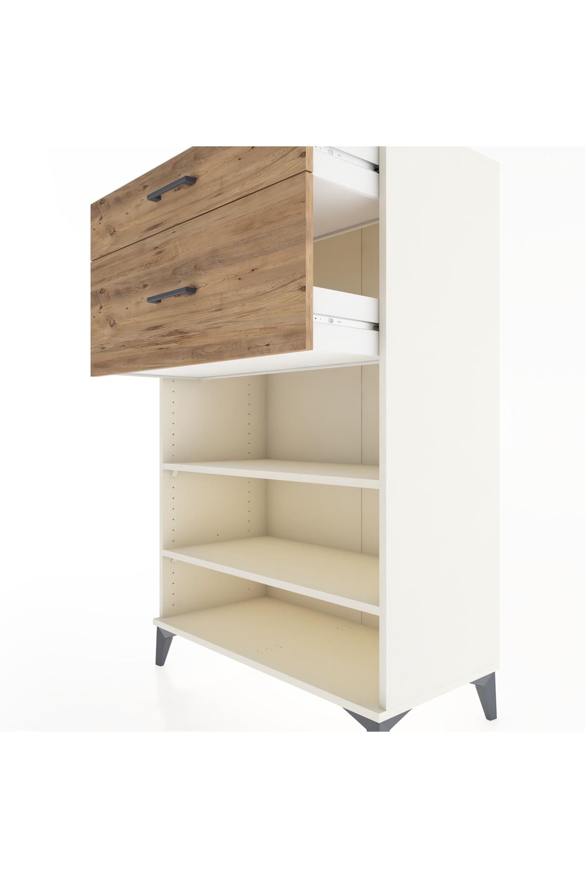 Hyperion Dolap 2 Raflı 2 Çekmeceli 88x44x134 Aytaşı-Çam