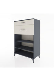 Hyperion Dolap 2 Raflı 2 Çekmeceli 88x44x134 Antrasit-Aytaşı