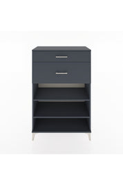 Hyperion Dolap 2 Raflı 2 Çekmeceli 88x44x134 Antrasit-Antrasit