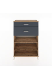 Hyperion Dolap 2 Raflı 2 Çekmeceli 88x44x134 Çam-Antrasit