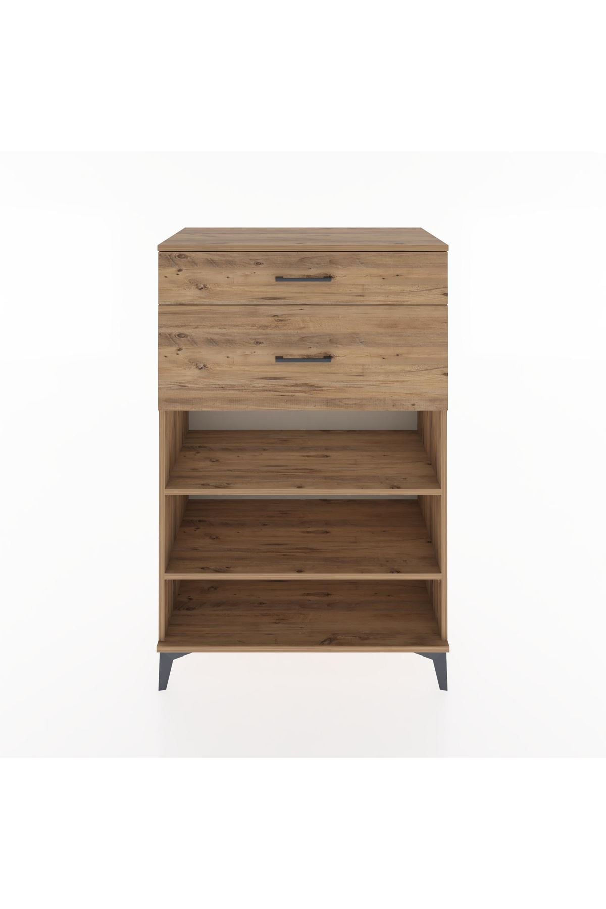 Hyperion Dolap 2 Raflı 2 Çekmeceli 88x44x134 Çam-Çam