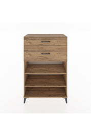 Hyperion Dolap 2 Raflı 2 Çekmeceli 88x44x134 Çam-Çam