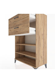 Hyperion Dolap 2 Raflı 2 Çekmeceli 88x44x134 Çam-Çam