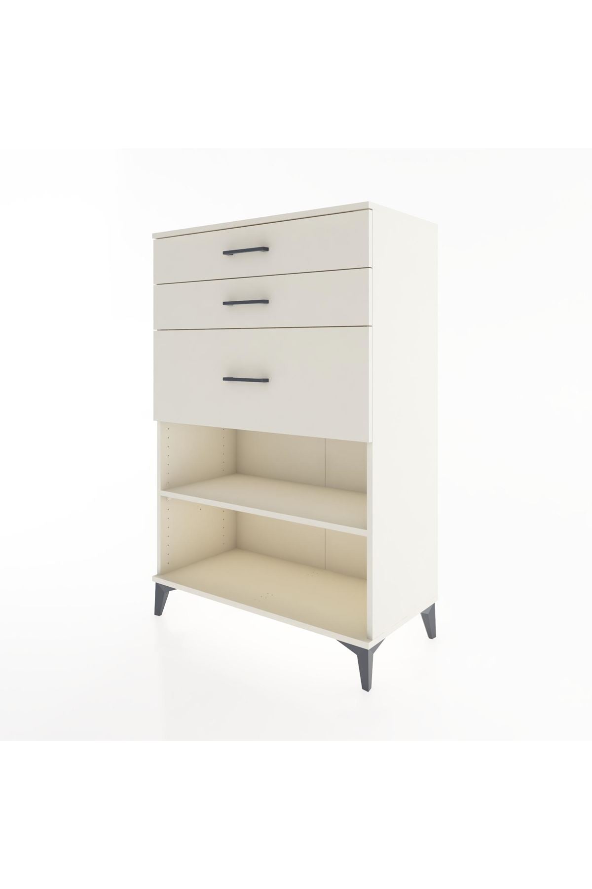Hyperion Dolap Tek Raflı 3 Çekmeceli 88x44x134 - S51M041V1B