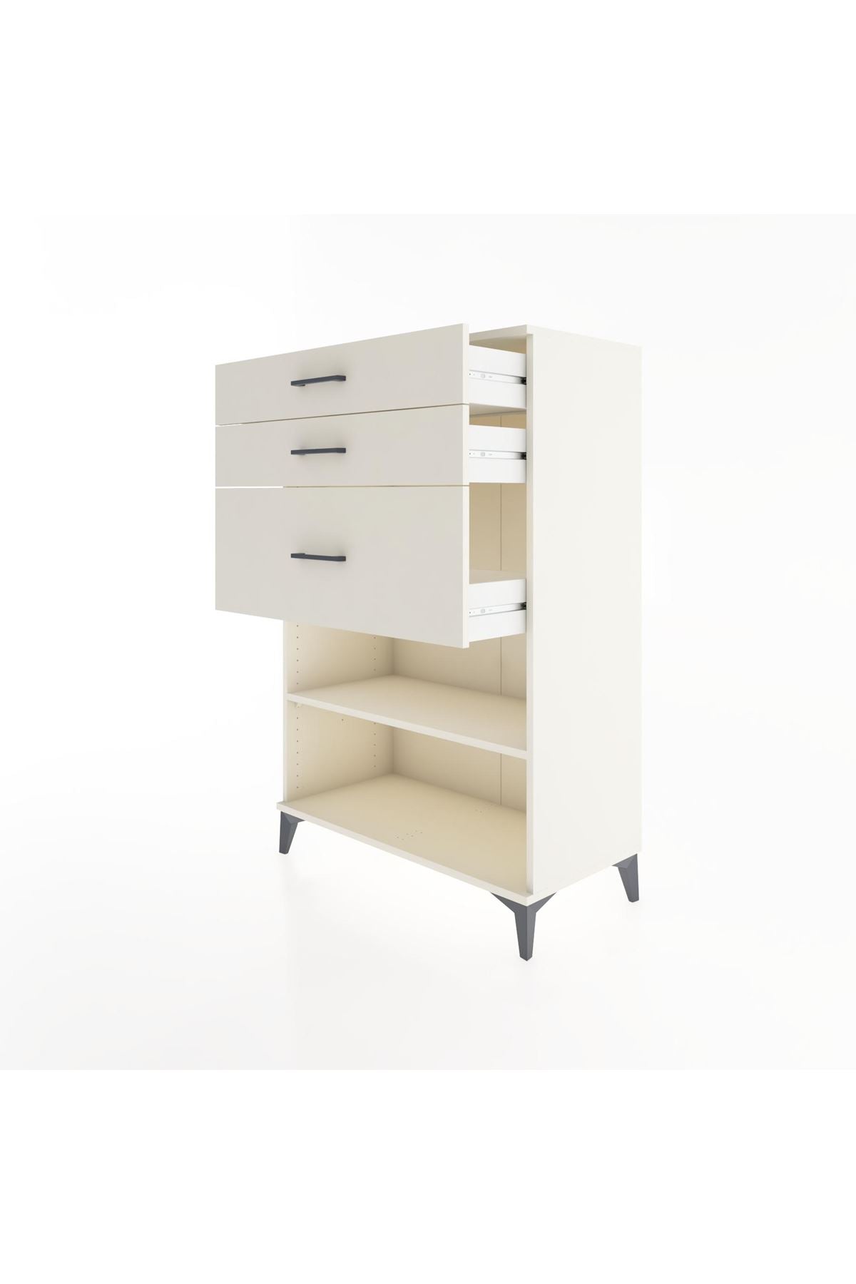 Hyperion Dolap Tek Raflı 3 Çekmeceli 88x44x134 - S51M041V1B