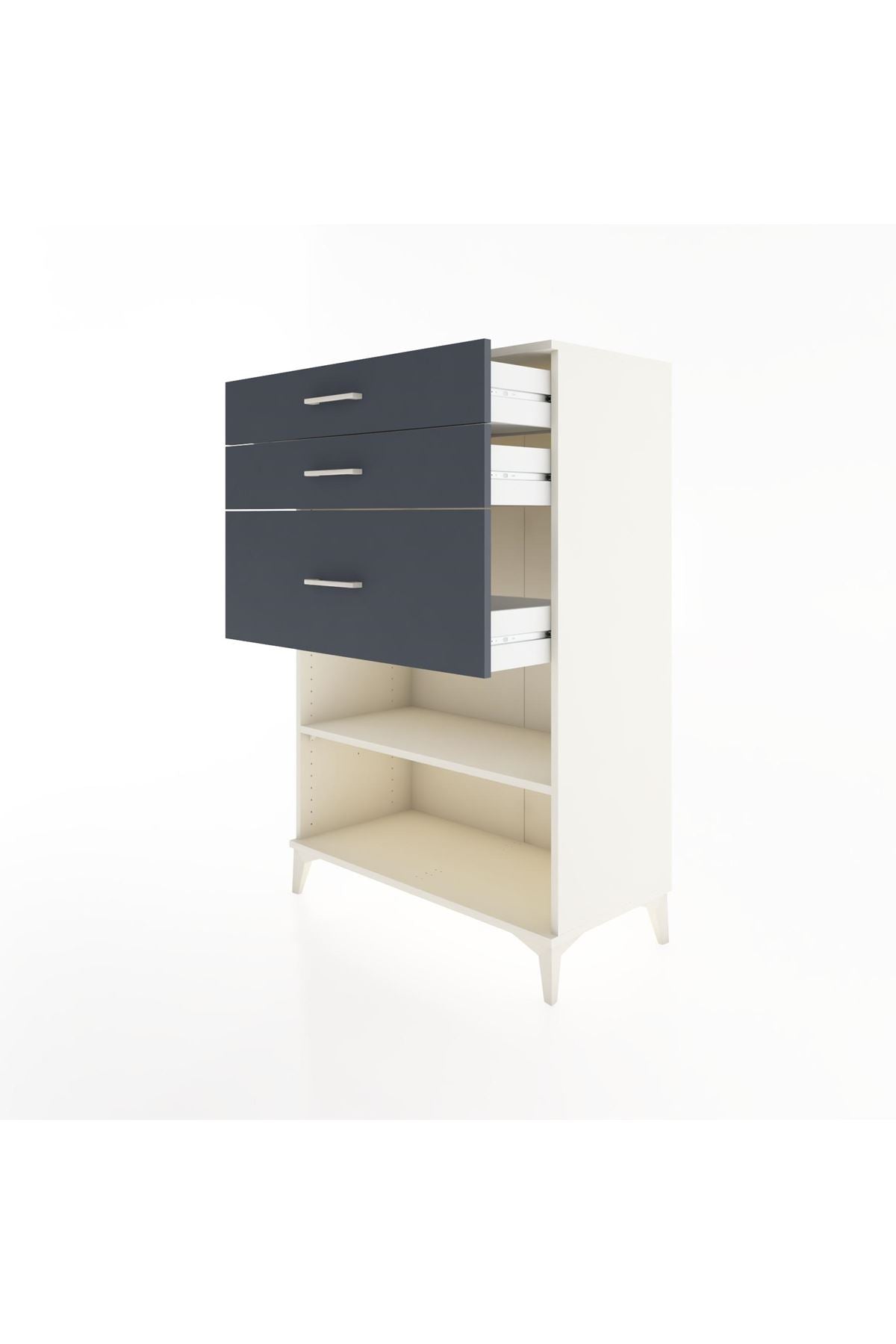 Hyperion Dolap Tek Raflı 3 Çekmeceli 88x44x134 - S51M041V2B