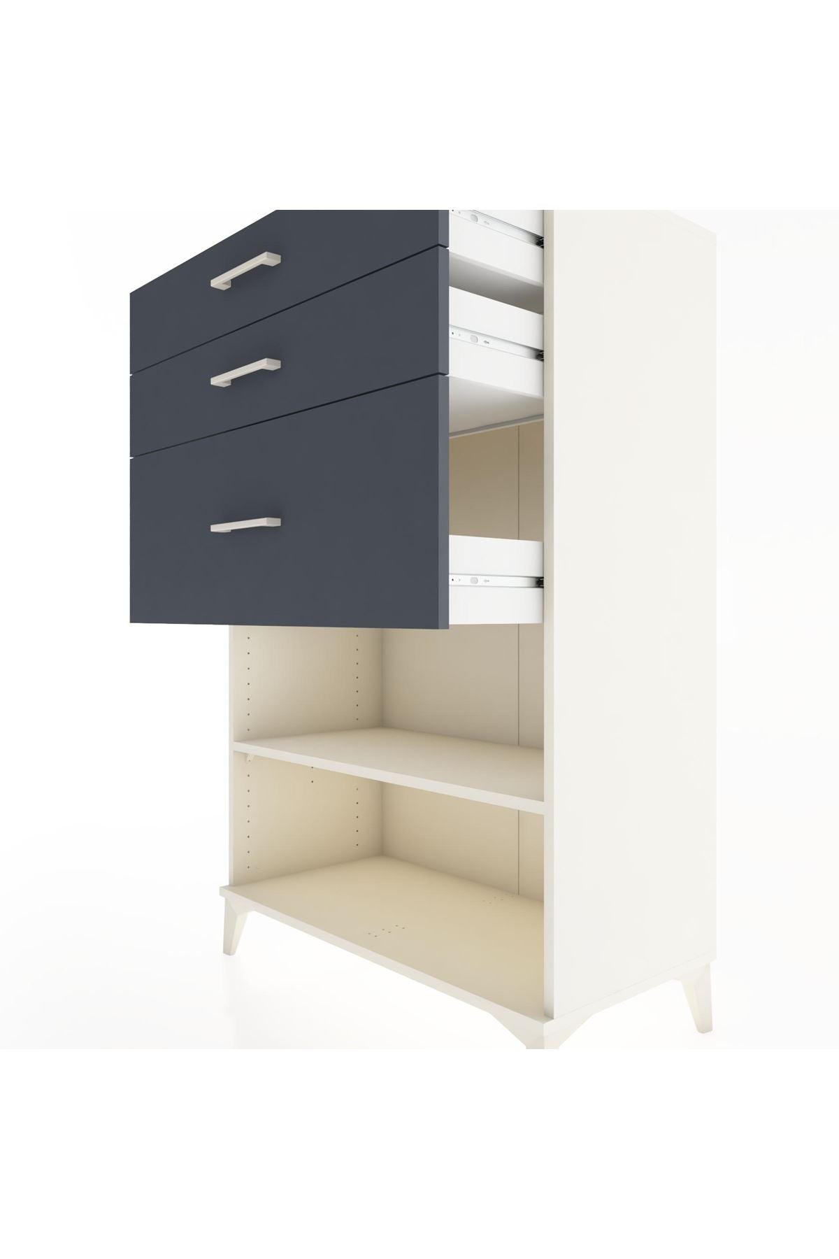 Hyperion Dolap Tek Raflı 3 Çekmeceli 88x44x134 - S51M041V2B