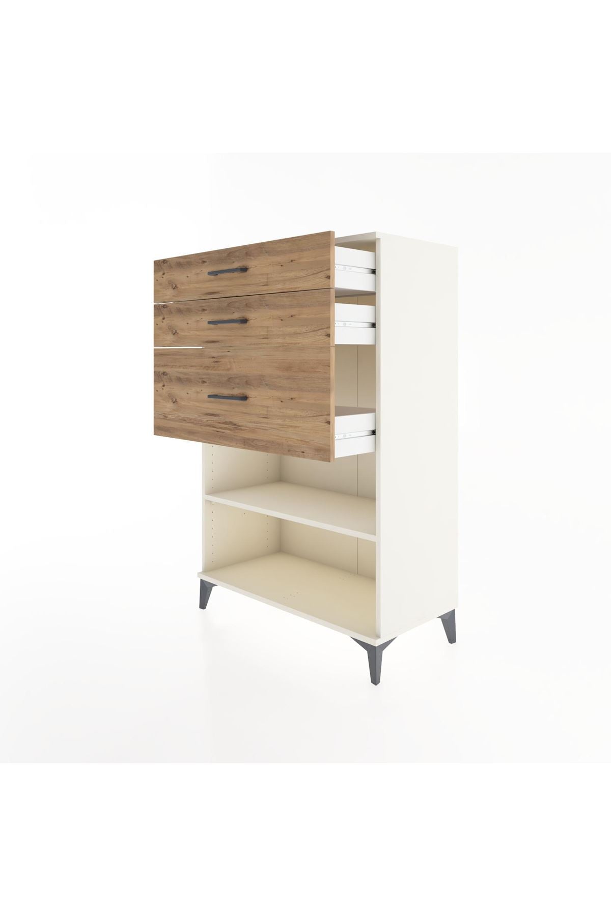 Hyperion Dolap Tek Raflı 3 Çekmeceli 88x44x134 Aytaşı-Çam