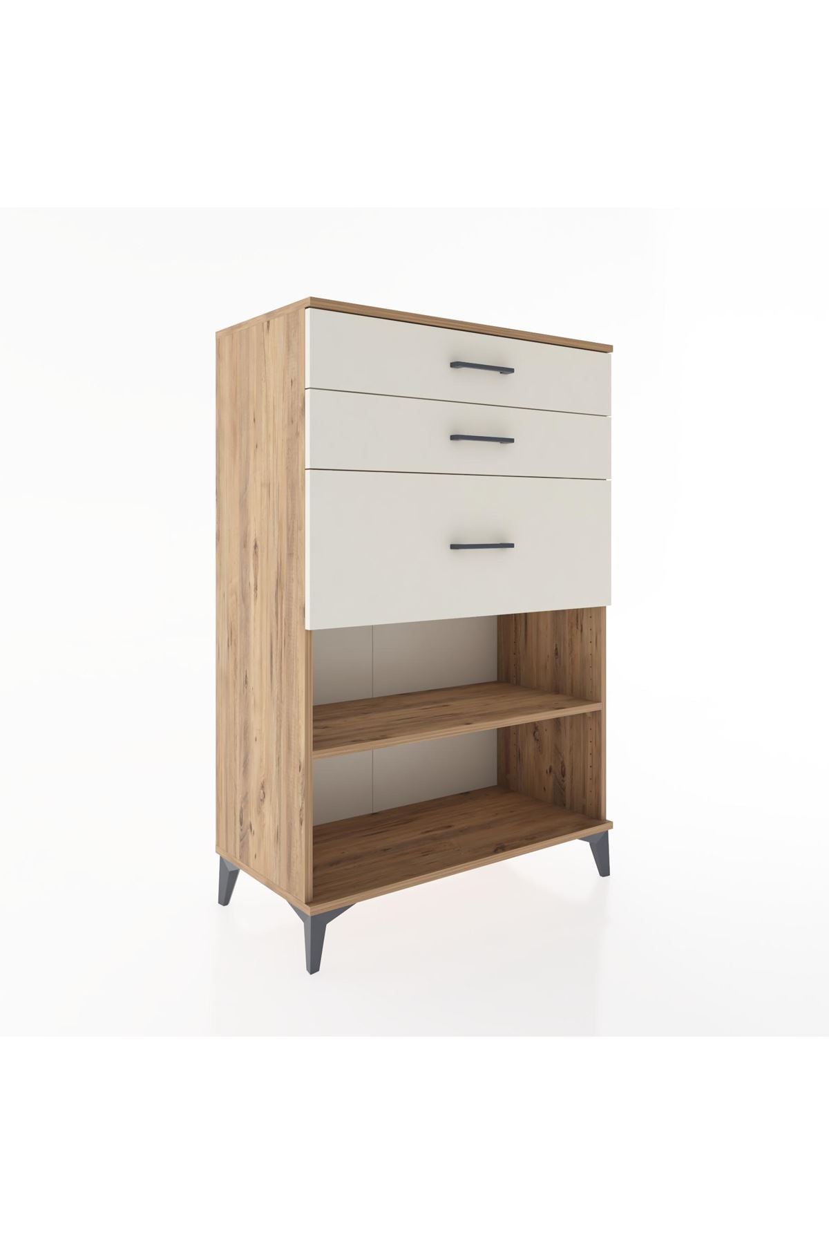 Hyperion Dolap Tek Raflı 3 Çekmeceli 88x44x134 - S51M041V7B