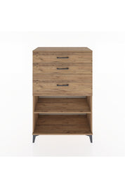 Hyperion Dolap Tek Raflı 3 Çekmeceli 88x44x134 Çam-Çam