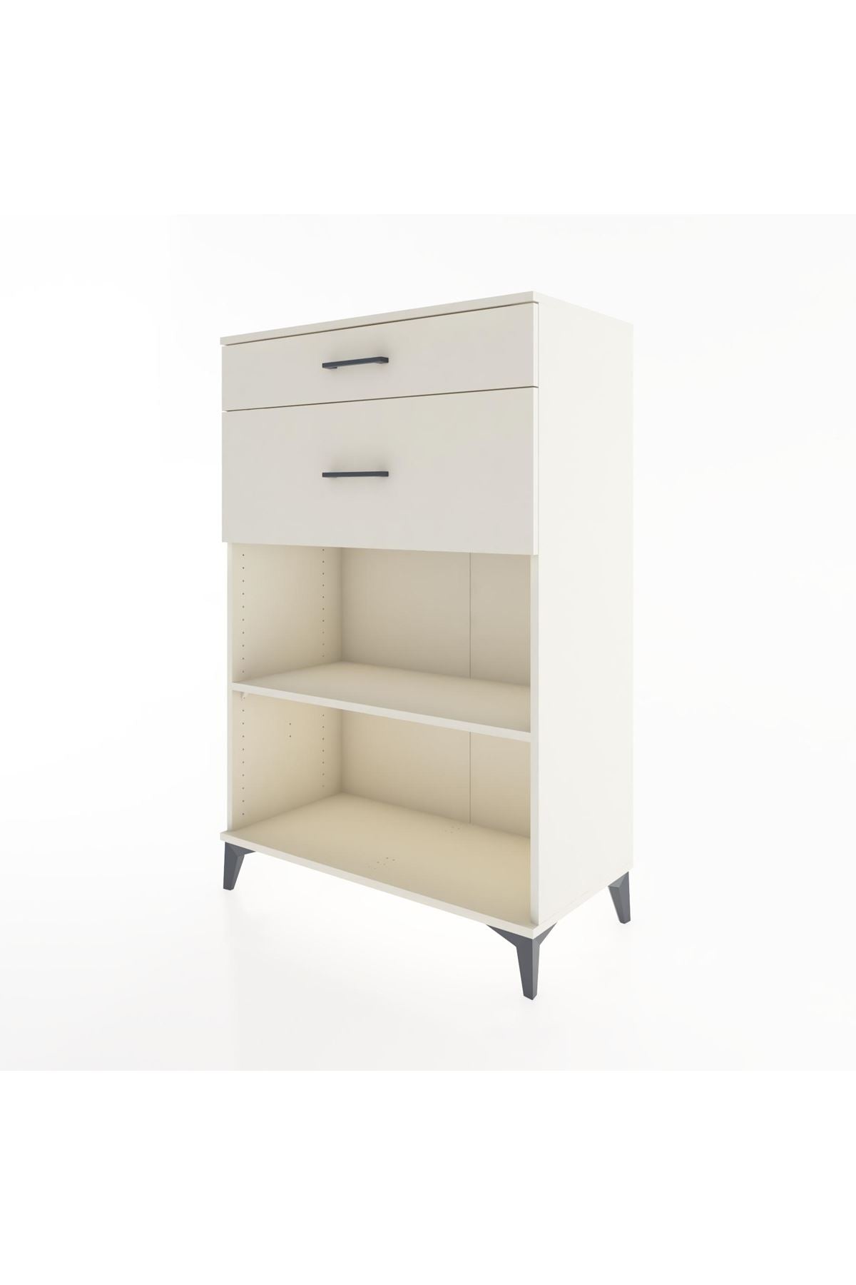 Hyperion Dolap Tek Raflı 2 Çekmeceli 88x44x134 - S51M042V1B
