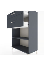 Hyperion Dolap Tek Raflı 2 Çekmeceli 88x44x134 - S51M042V5B