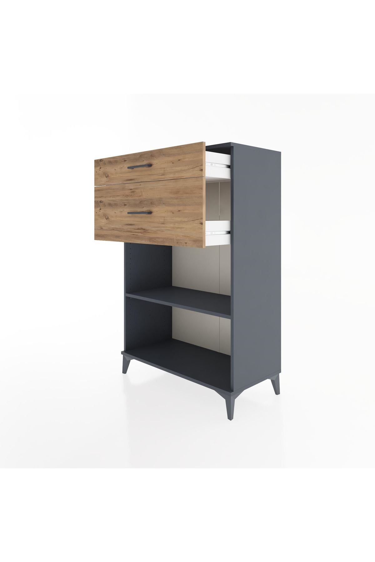 Hyperion Dolap Tek Raflı 2 Çekmeceli 88x44x134 - S51M042V6B