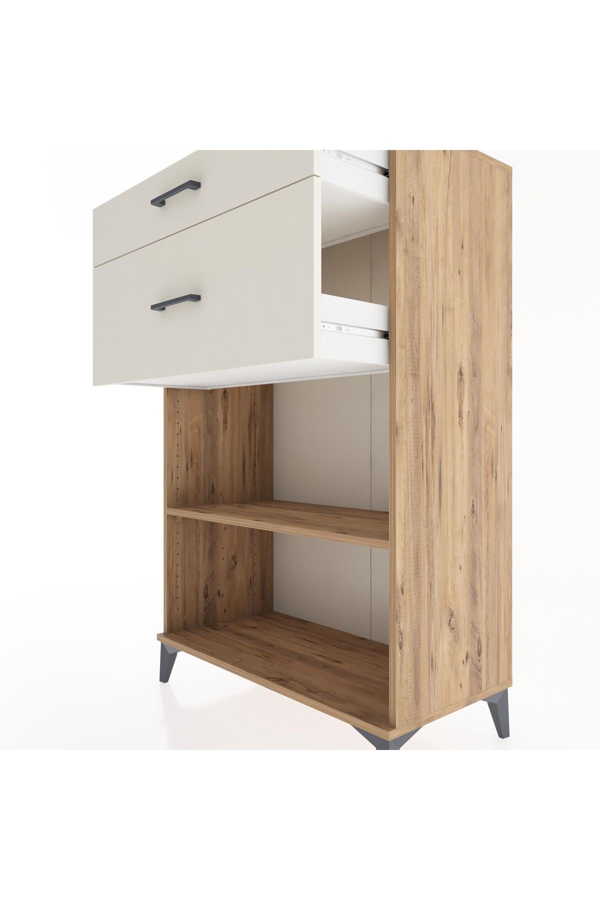 Hyperion Dolap Tek Raflı 2 Çekmeceli 88x44x134 - S51M042V7B