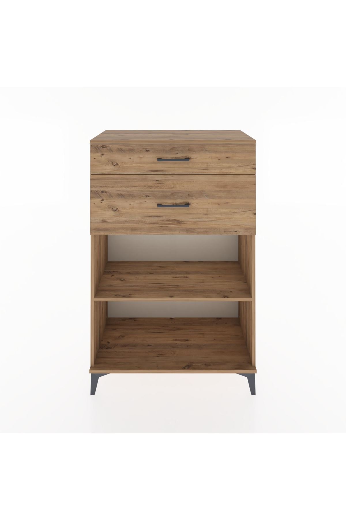 Hyperion Dolap Tek Raflı 2 Çekmeceli 88x44x134 Çam-Çam