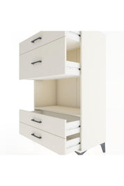 Hyperion Dolap Tek Raflı 4 Çekmeceli 88x44x134 - S51M043V1B