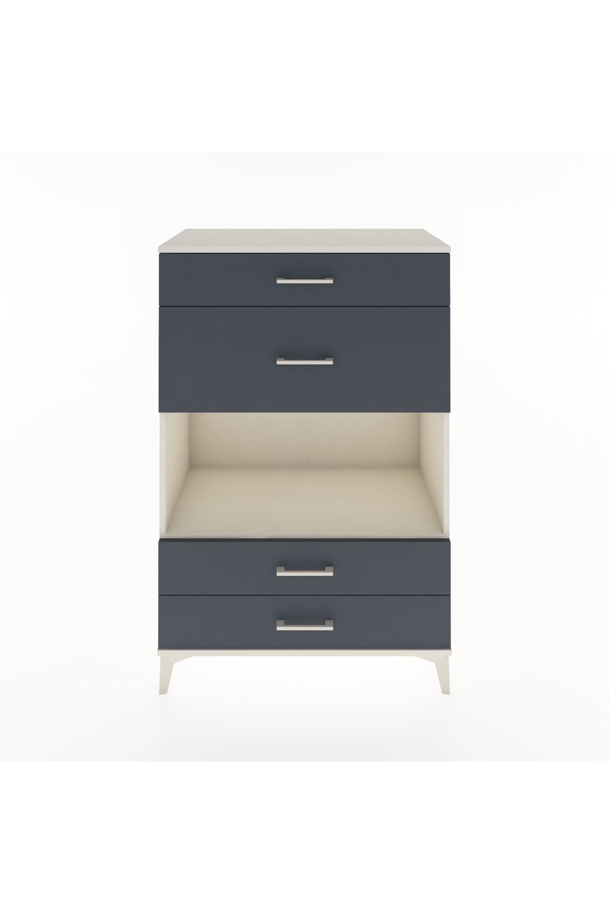 Hyperion Dolap Tek Raflı 4 Çekmeceli 88x44x134 - S51M043V2B