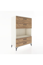 Hyperion Dolap Tek Raflı 4 Çekmeceli 88x44x134 Aytaşı-Çam