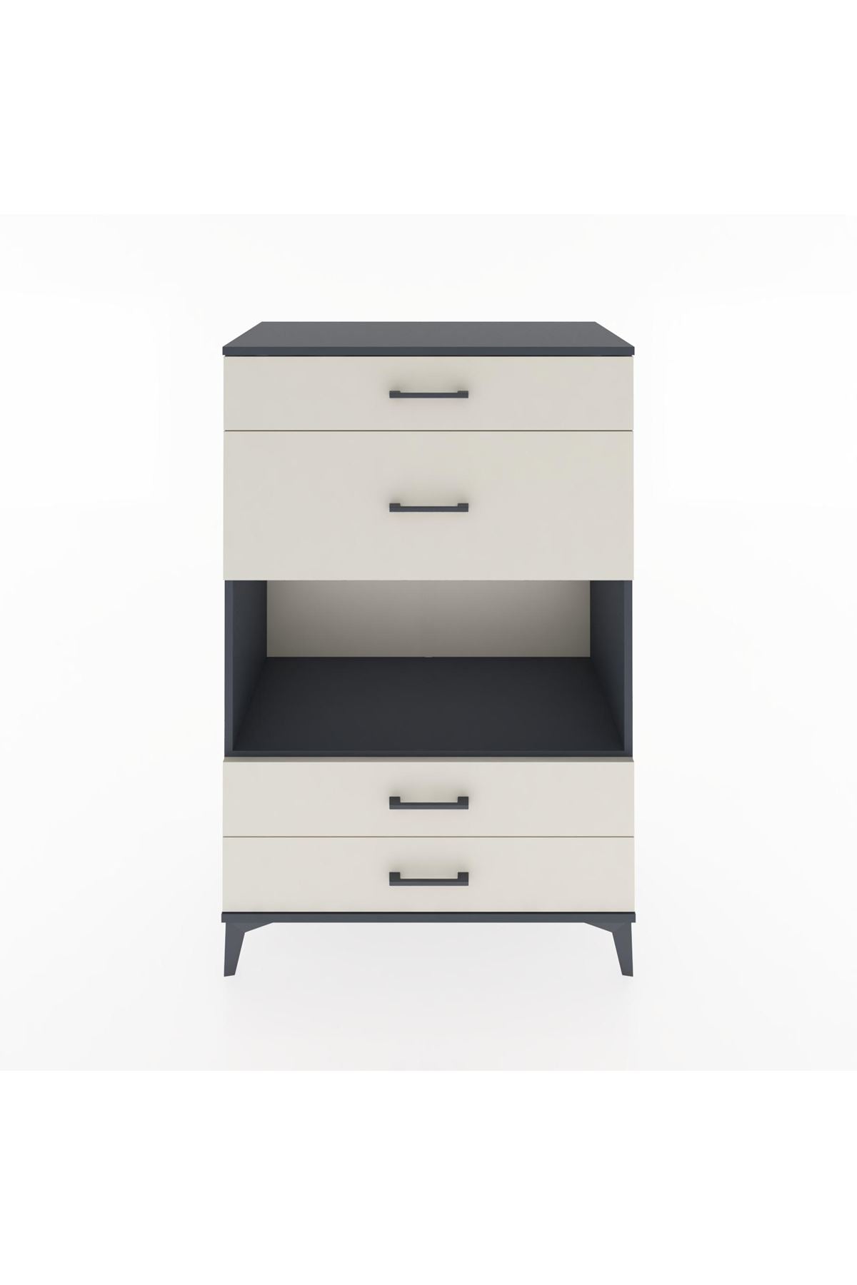 Hyperion Dolap Tek Raflı 4 Çekmeceli 88x44x134 - S51M043V4B