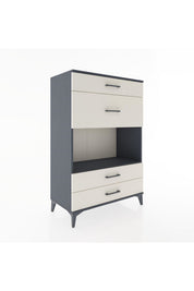 Hyperion Dolap Tek Raflı 4 Çekmeceli 88x44x134 - S51M043V4B