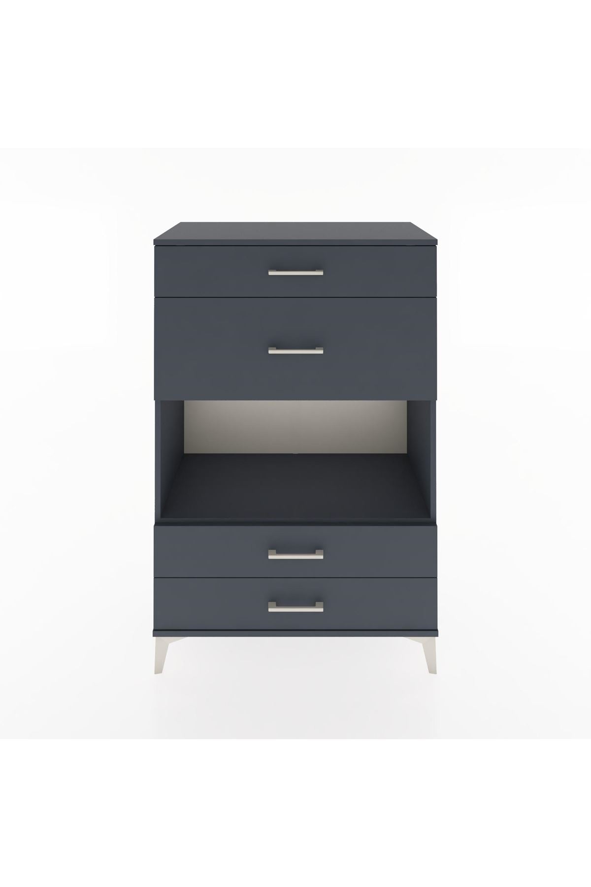 Hyperion Dolap Tek Raflı 4 Çekmeceli 88x44x134 - S51M043V5B
