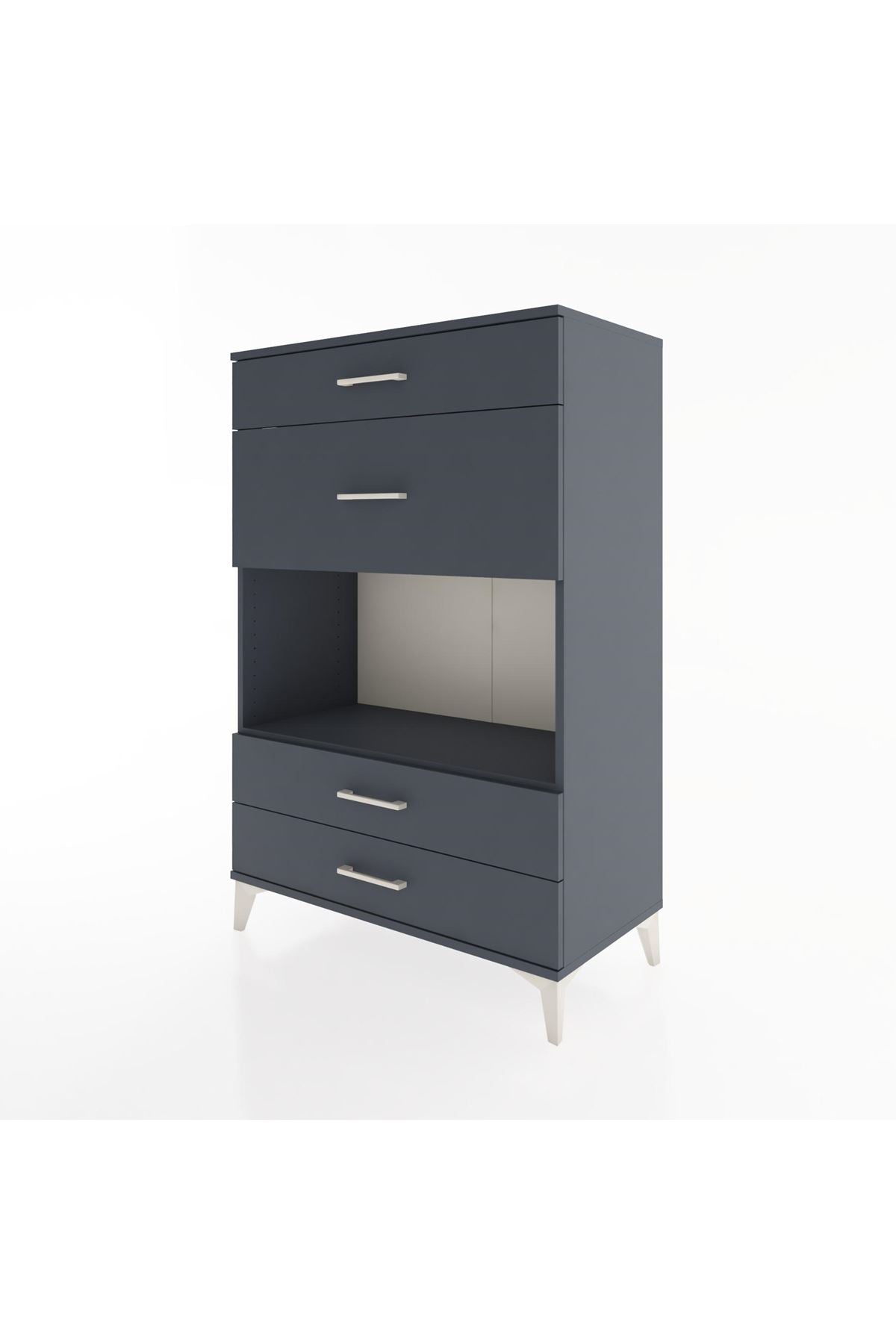 Hyperion Dolap Tek Raflı 4 Çekmeceli 88x44x134 - S51M043V5B