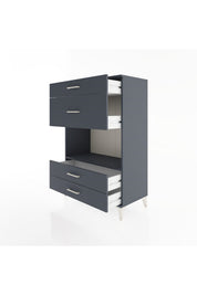 Hyperion Dolap Tek Raflı 4 Çekmeceli 88x44x134 - S51M043V5B