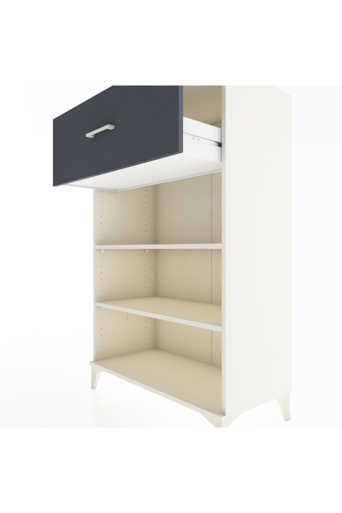 Hyperion Dolap 2 Raflı Tek Çekmeceli 88x44x134 Aytaşı-Antrasit