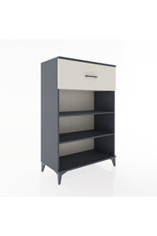 Hyperion Dolap 2 Raflı Tek Çekmeceli 88x44x134 Antrasit-Aytaşı
