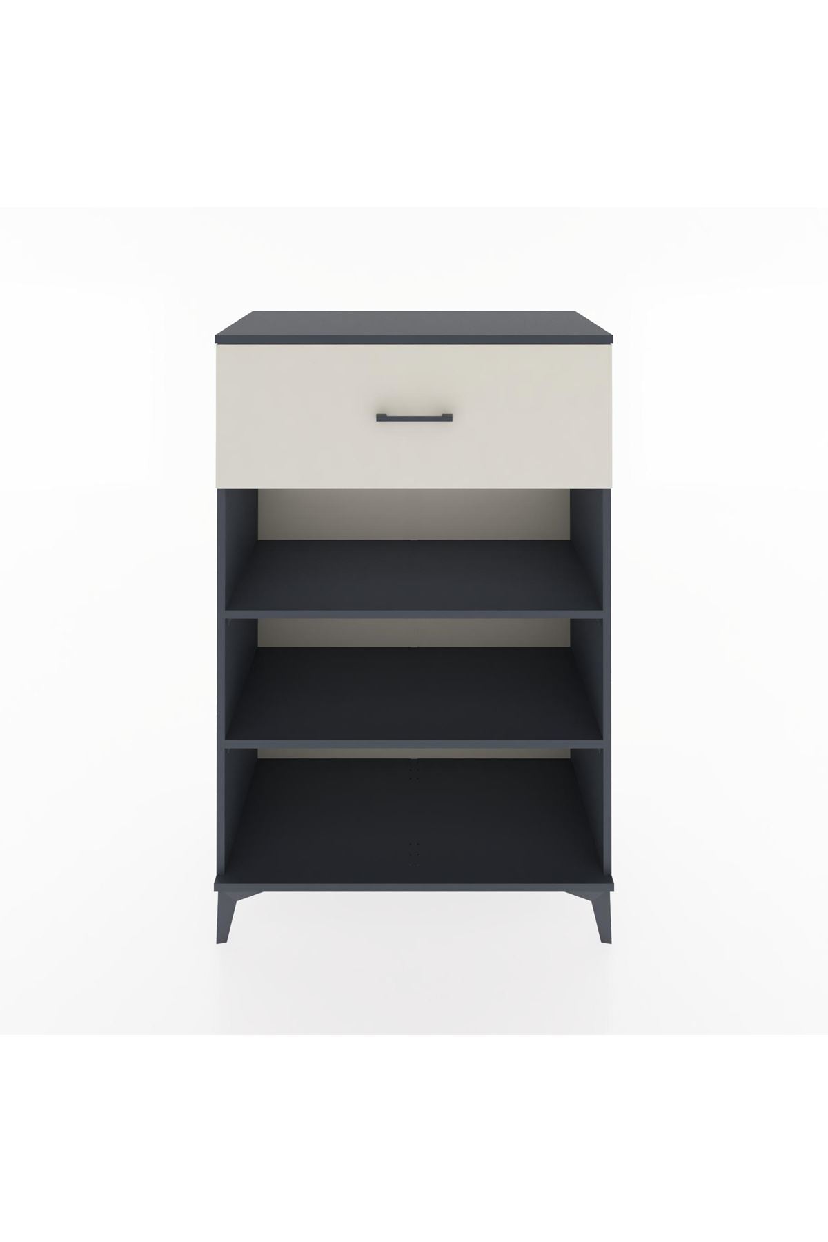 Hyperion Dolap 2 Raflı Tek Çekmeceli 88x44x134 Antrasit-Aytaşı